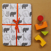 Load image into Gallery viewer, Monochrome New Baby Gift Wrap - Martha and Hepsie