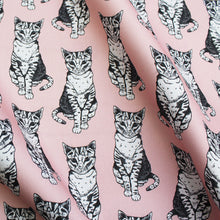 Load image into Gallery viewer, Pink Cat Fabric - Martha and Hepsie
