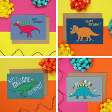 Load image into Gallery viewer, Dinosaur Birthday Cards
