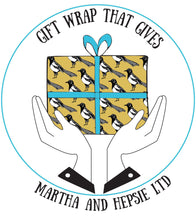 Load image into Gallery viewer, Yellow Magpie Bird Gift Wrap - Martha and Hepsie
