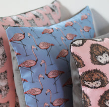 Load image into Gallery viewer, Pink Flamingo Cushion - Martha and Hepsie