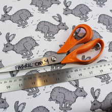 Load image into Gallery viewer, Grey Hare Fabric - Martha and Hepsie
