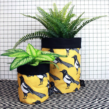 Load image into Gallery viewer, Yellow Magpie Storage Basket - Martha and Hepsie