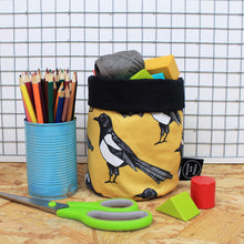 Load image into Gallery viewer, Yellow Magpie Storage Basket - Martha and Hepsie