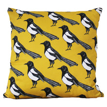 Load image into Gallery viewer, Yellow Magpie Cushion - Martha and Hepsie