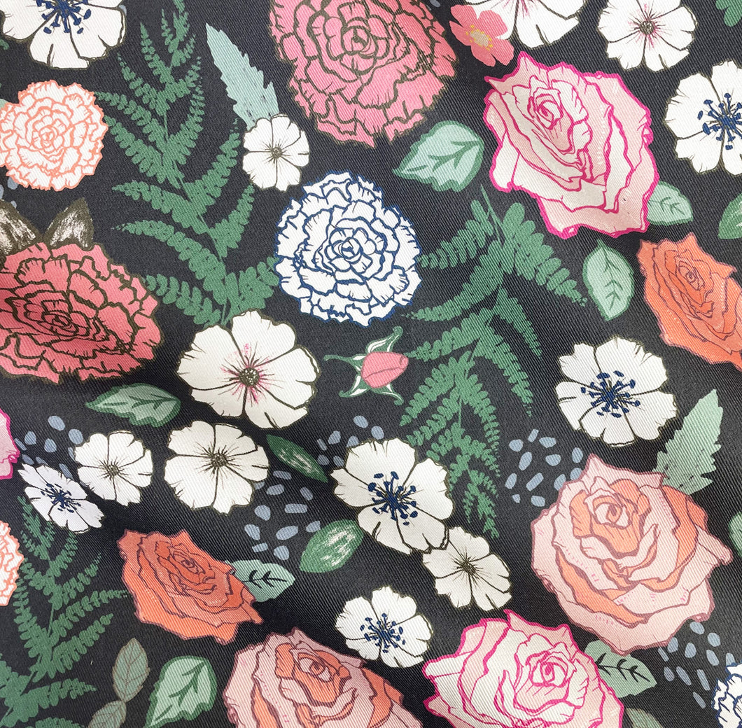 Rose and Fern Fabric