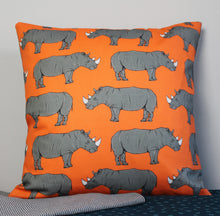Load image into Gallery viewer, Rhino Cushion - Martha and Hepsie
