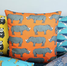 Load image into Gallery viewer, Rhino Cushion - Martha and Hepsie