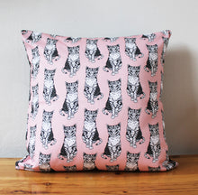 Load image into Gallery viewer, Pink Cat Cushion - Martha and Hepsie