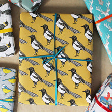 Load image into Gallery viewer, Yellow Magpie Bird Gift Wrap - Martha and Hepsie