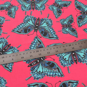 Pink Butterfly Fabric - Martha and Hepsie