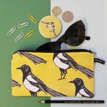 Load image into Gallery viewer, Yellow Magpie Pencil Case - Martha and Hepsie