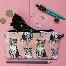 Load image into Gallery viewer, Pink Cat Pencil Case - Martha and Hepsie
