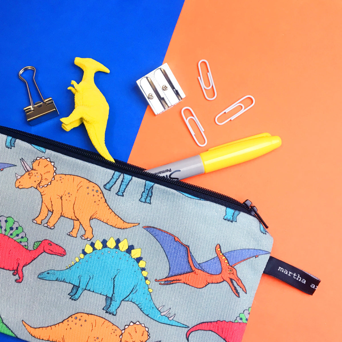 Dinosaur Pencil Case – Martha and Hepsie - Main Image