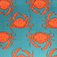Load image into Gallery viewer, Turquoise Crab Fabric - Martha and Hepsie