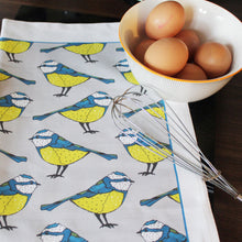 Load image into Gallery viewer, Blue Tit Bird Tea Towel - Martha and Hepsie