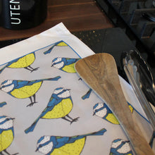 Load image into Gallery viewer, Blue Tit Bird Tea Towel - Martha and Hepsie