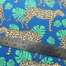 Load image into Gallery viewer, Leopard and Monstera Leaf Fabric - Martha and Hepsie
