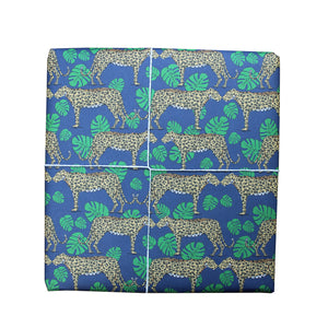 Leopard and Monstera Leaf Gift Wrap - Martha and Hepsie