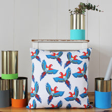 Load image into Gallery viewer, Tropical Parrot Cushion - Martha and Hepsie