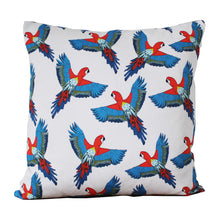 Load image into Gallery viewer, Tropical Parrot Cushion - Martha and Hepsie