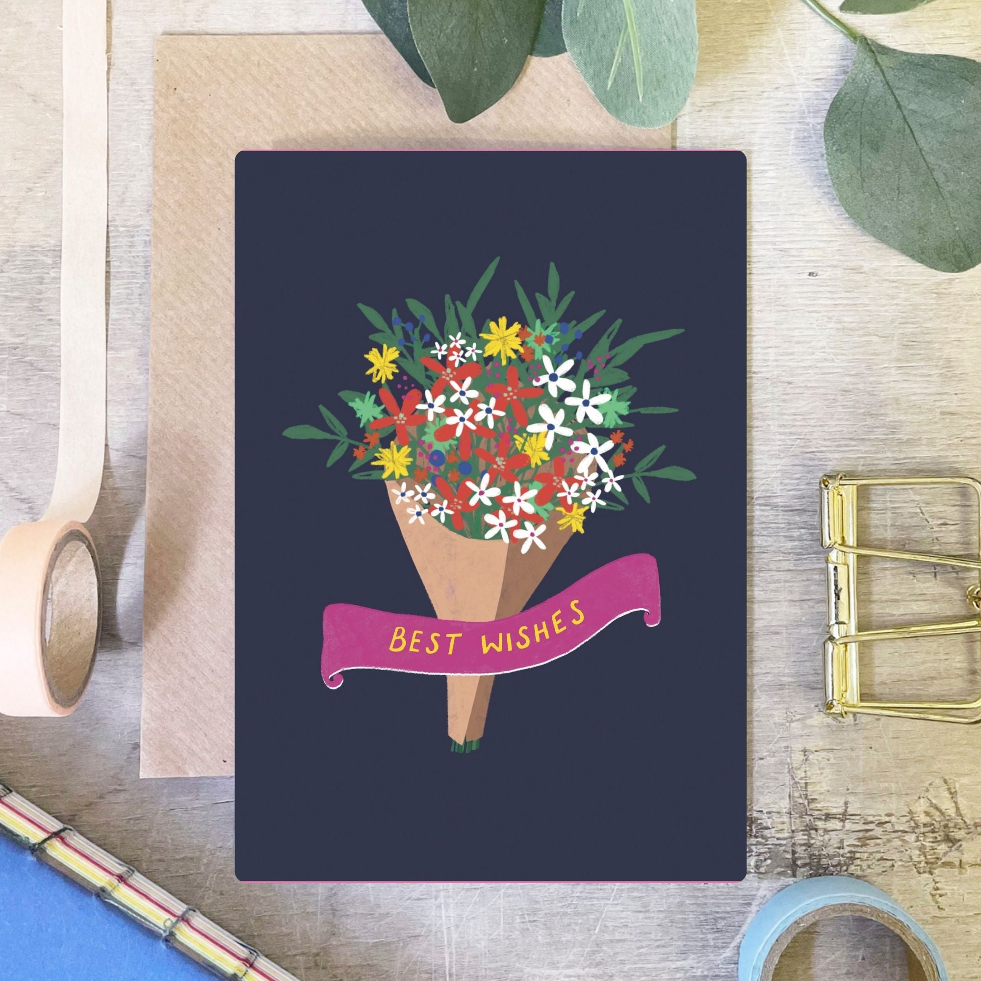 Best Wishes Floral Card