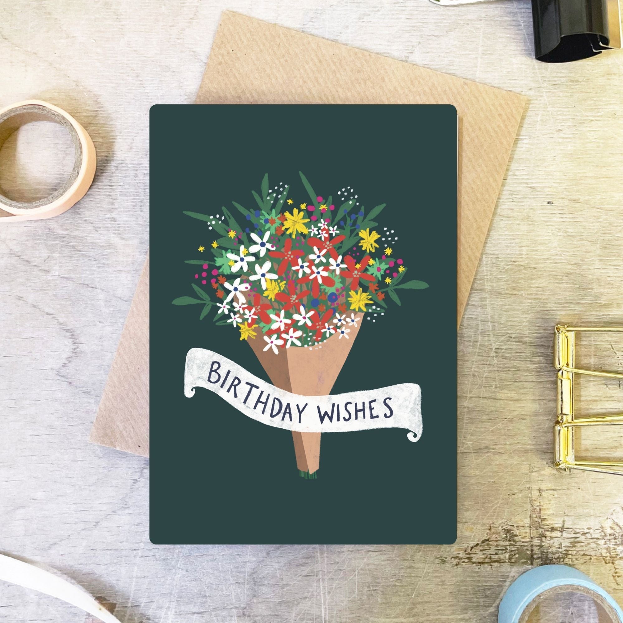 Birthday Wishes Floral Card