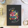 Colourful Floral Happy Birthday Card