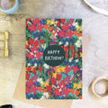 English Country Garden Floral Birthday Card