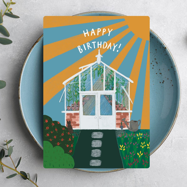 Gardening Happy Birthday Card - Martha and Hepsie