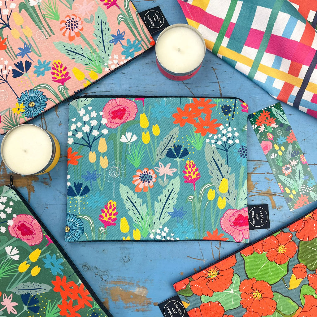 Special Edition Blue Wildflower Wash Bag - Martha and Hepsie