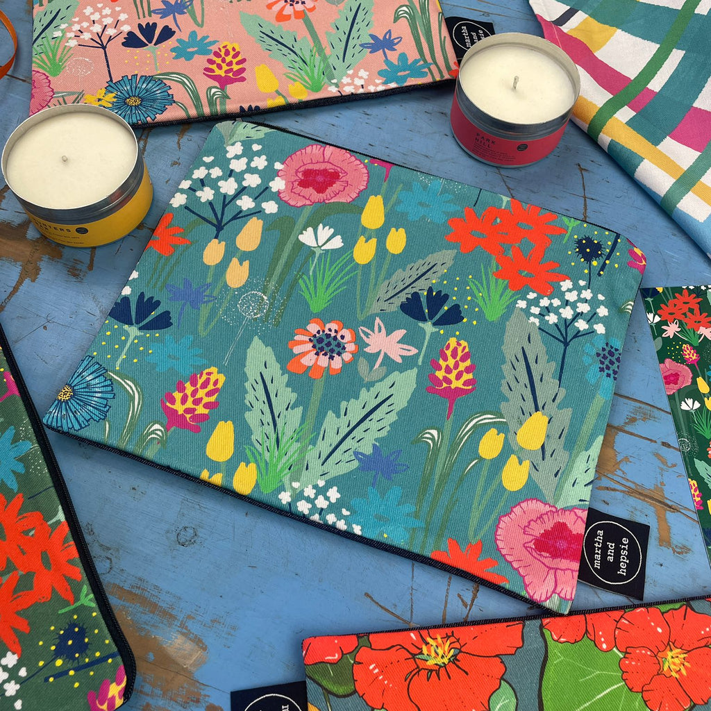 Special Edition Blue Wildflower Wash Bag - Martha and Hepsie