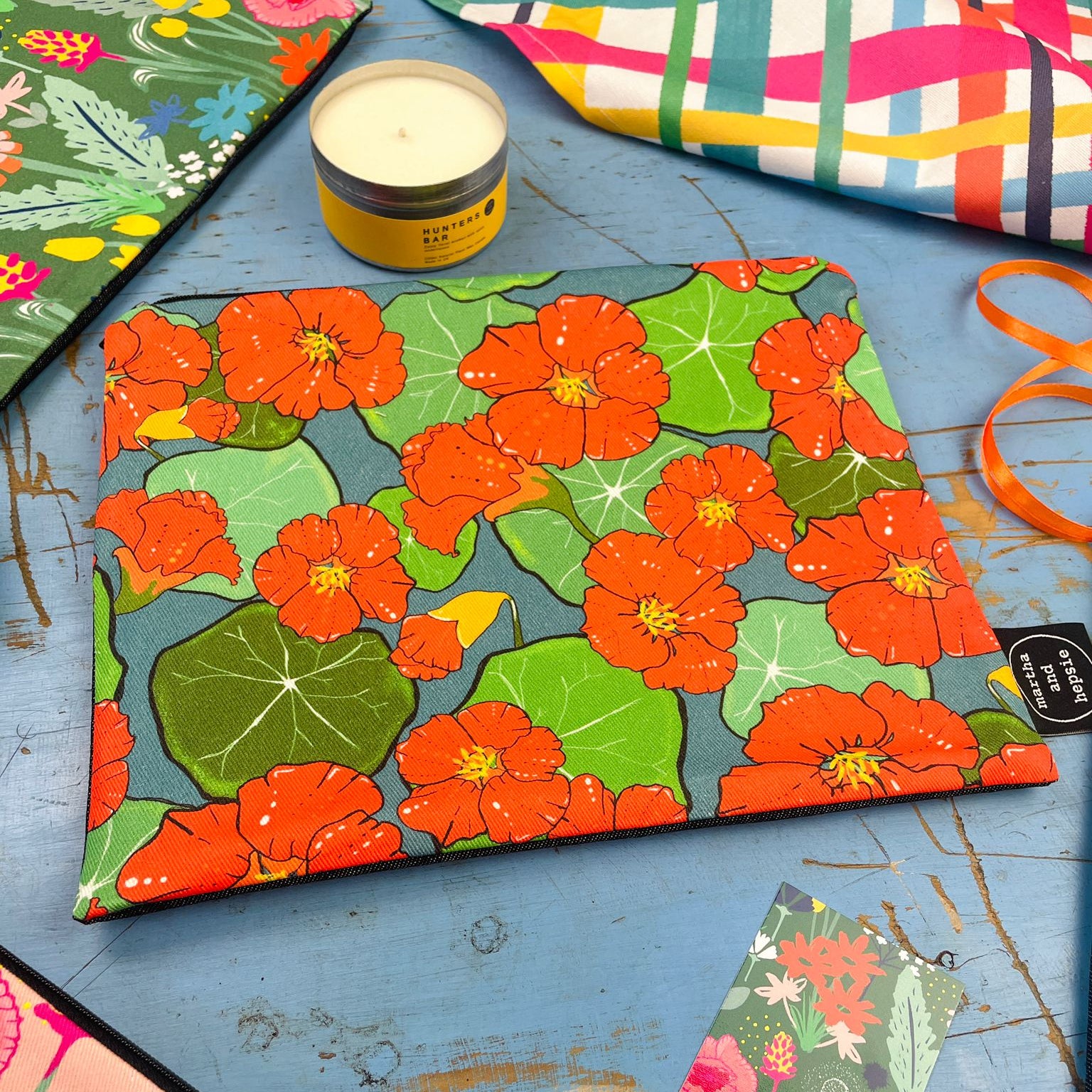 Nasturtium Wash Bag - Martha and Hepsie