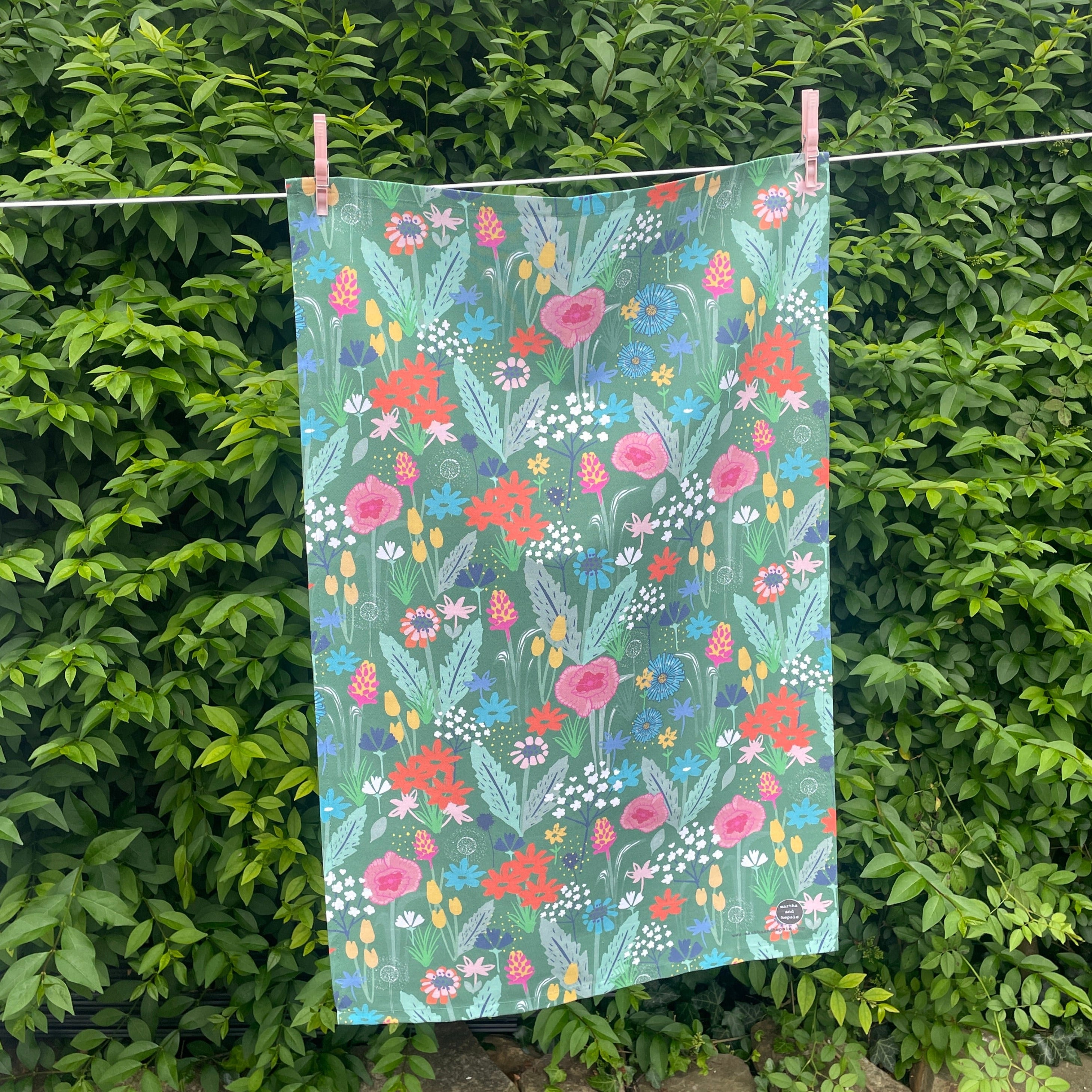 Wildflower Tea Towel - Martha and Hepsie