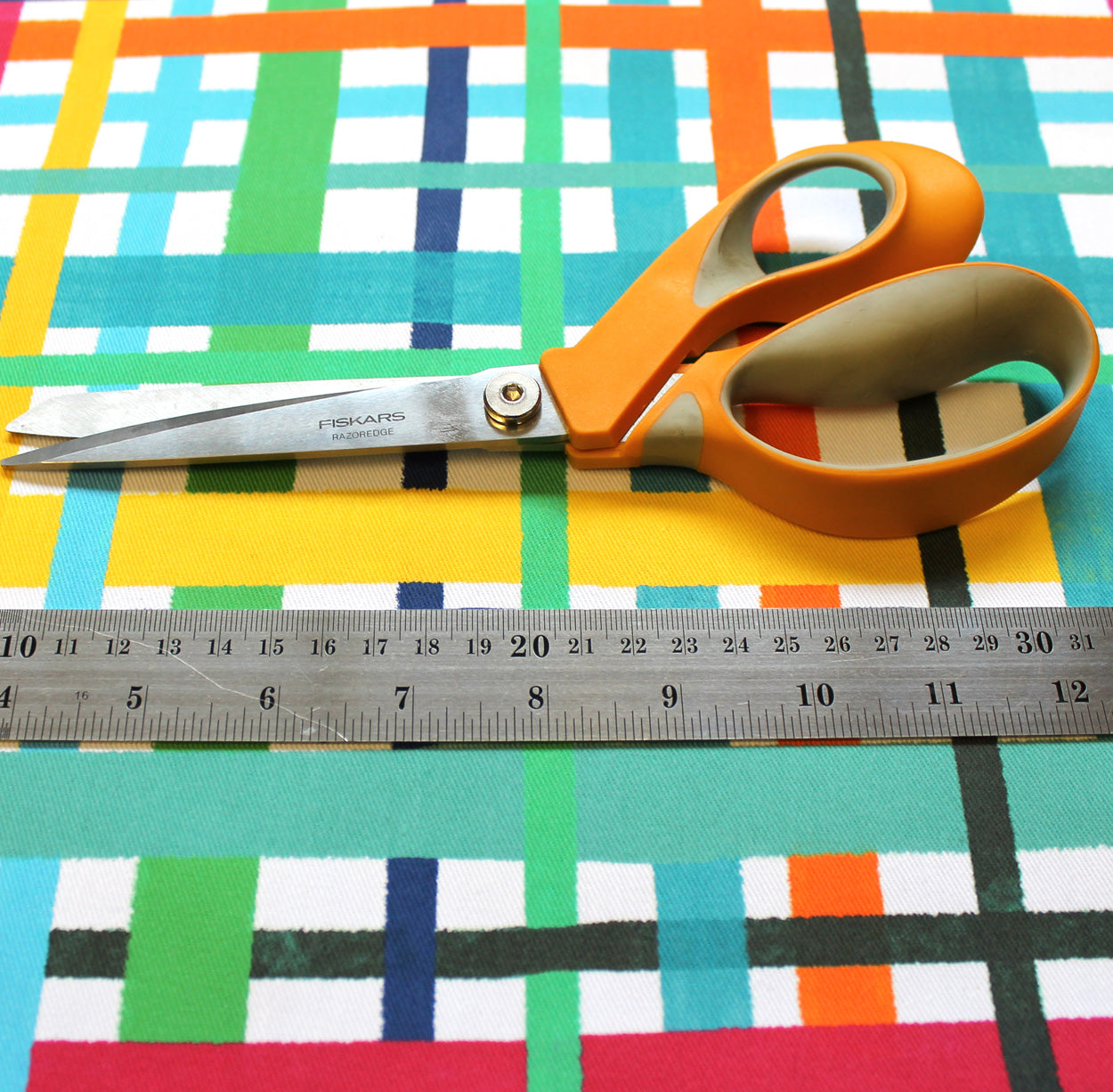 Multicoloured Check Fabric - Martha and Hepsie