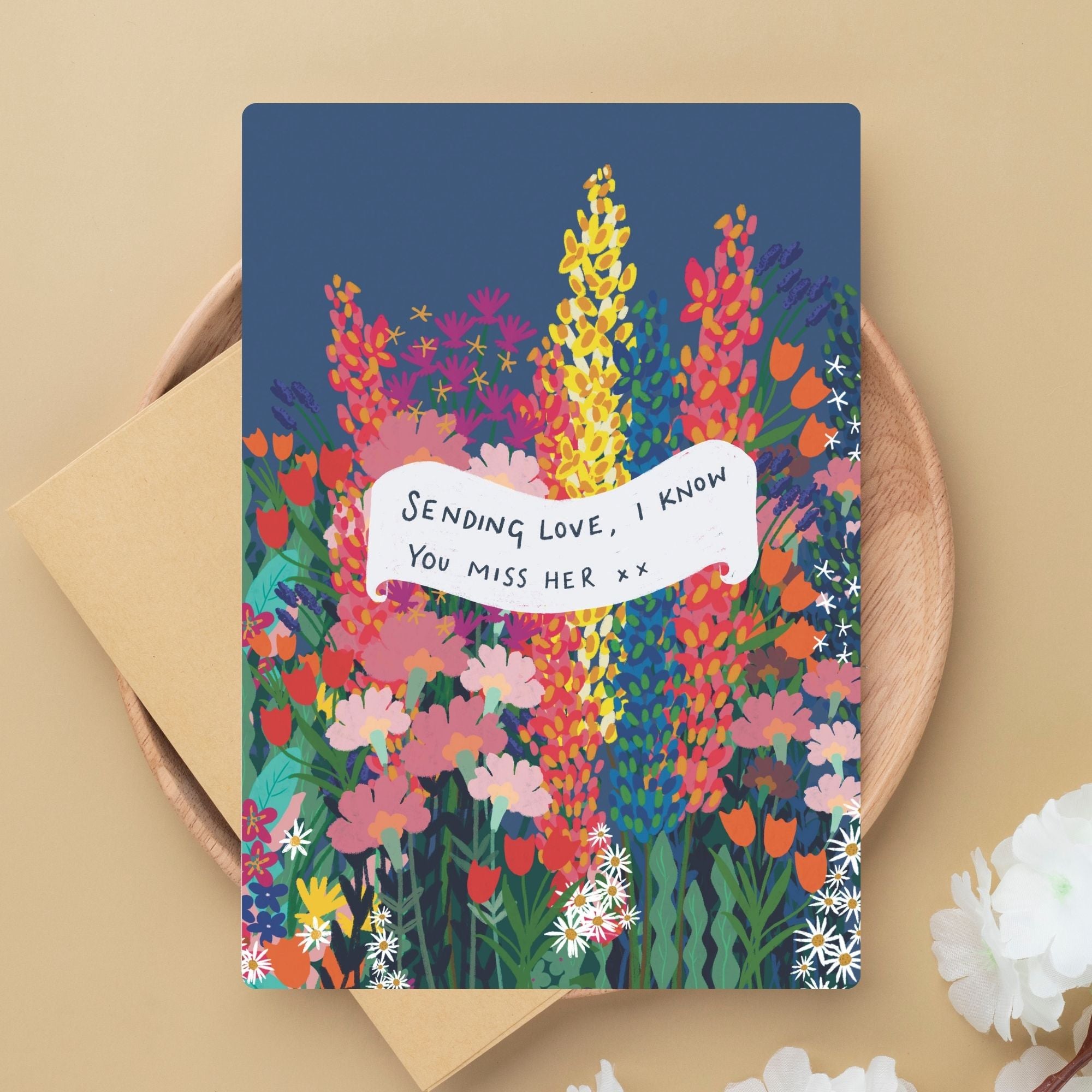 Sending Love Sympathy Card – I Know You Miss Her