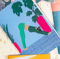 Downward Dog Yoga A5 Lined Notebook - Martha and Hepsie