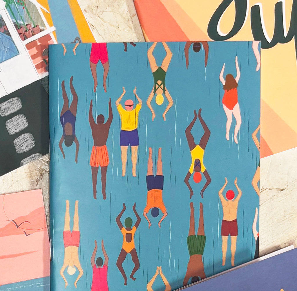 Swimmers A5 Lined Notebook - Martha and Hepsie