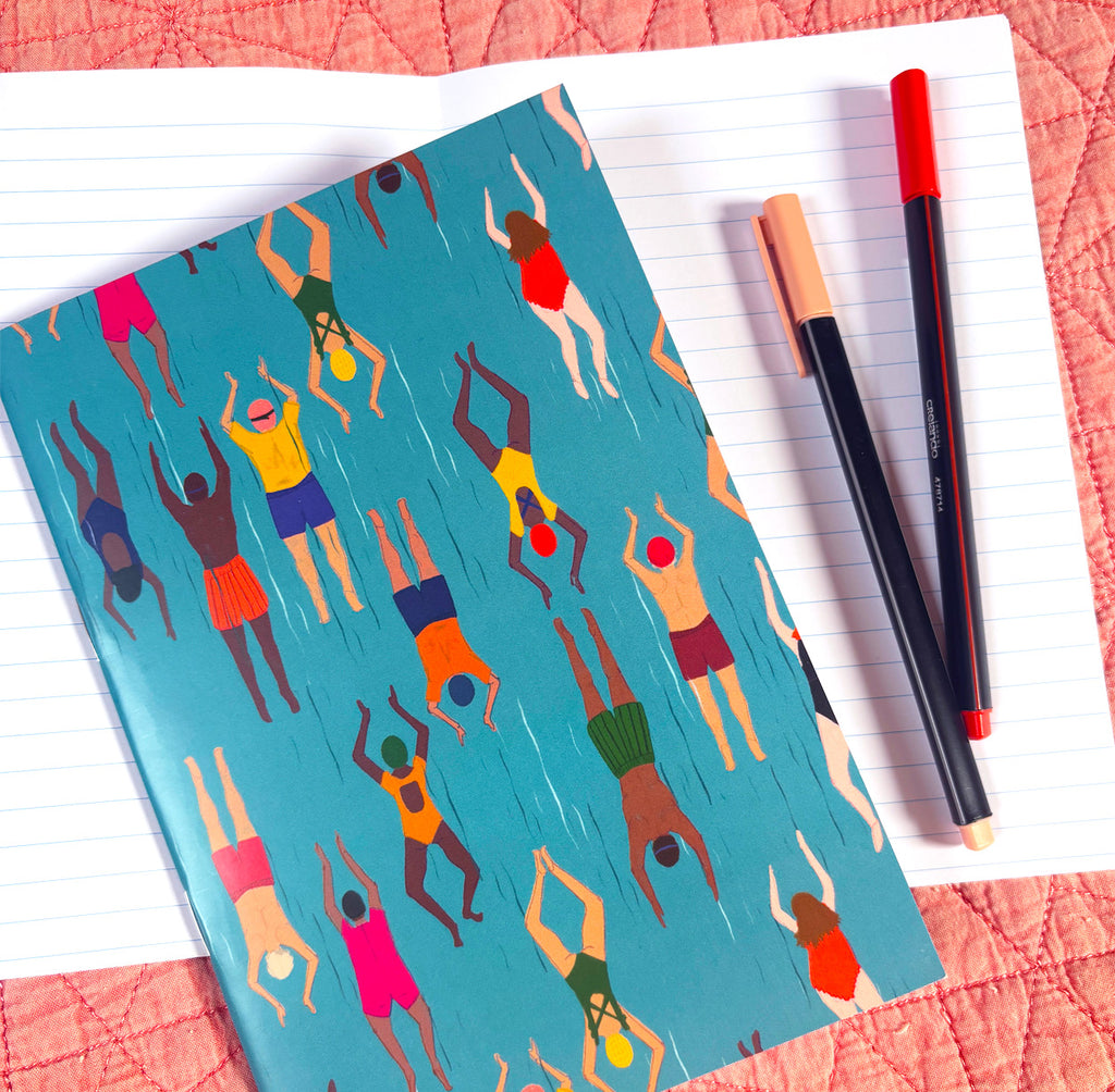 Swimmers A5 Lined Notebook - Martha and Hepsie