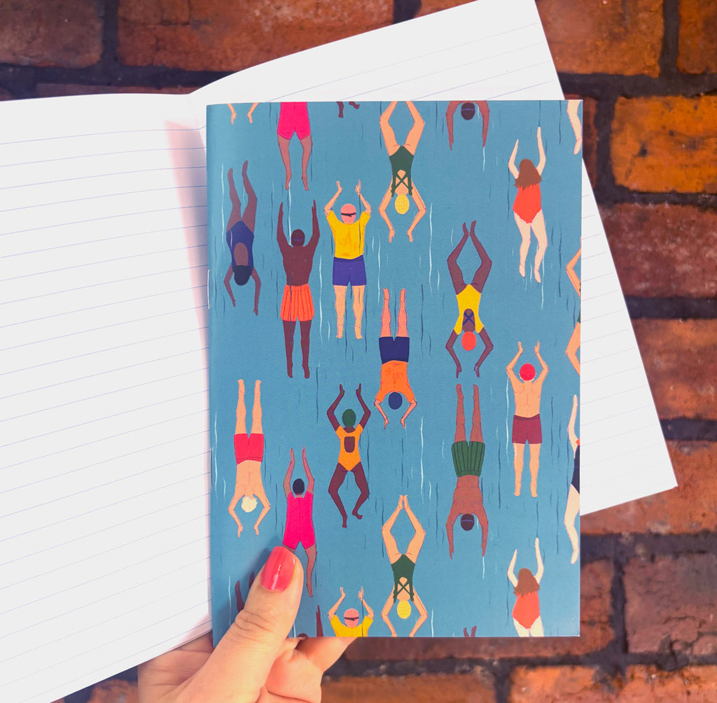 Swimmers A5 Lined Notebook - Martha and Hepsie