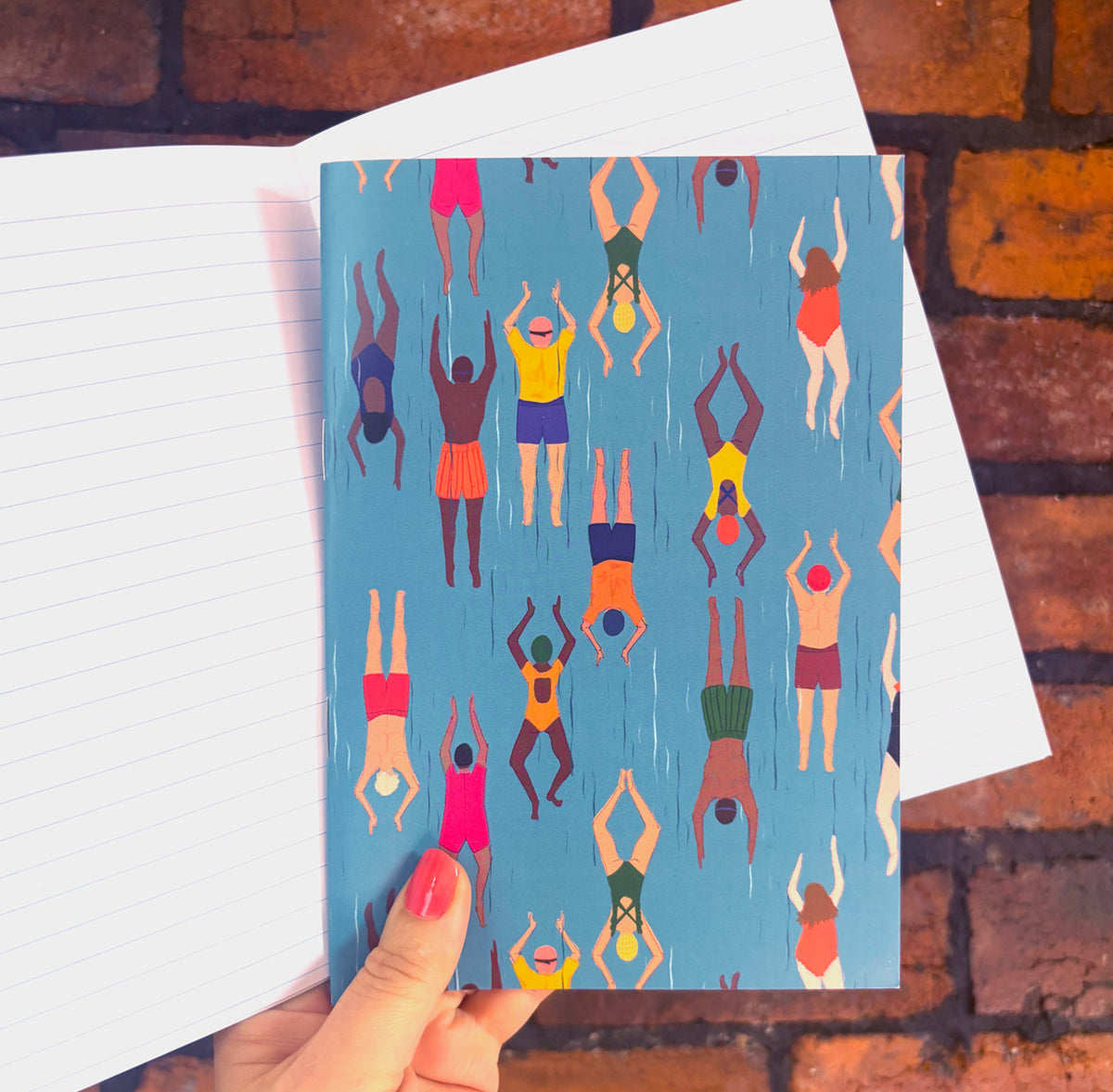 Swimmers A5 Lined Notebook - Martha and Hepsie