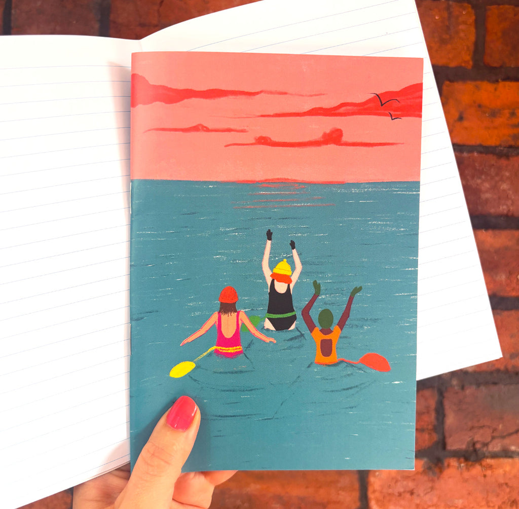 Sea Swim A5 Lined Notebook - Martha and Hepsie