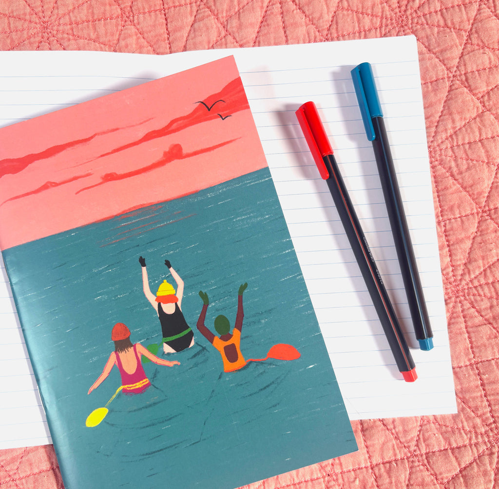 Sea Swim A5 Lined Notebook - Martha and Hepsie