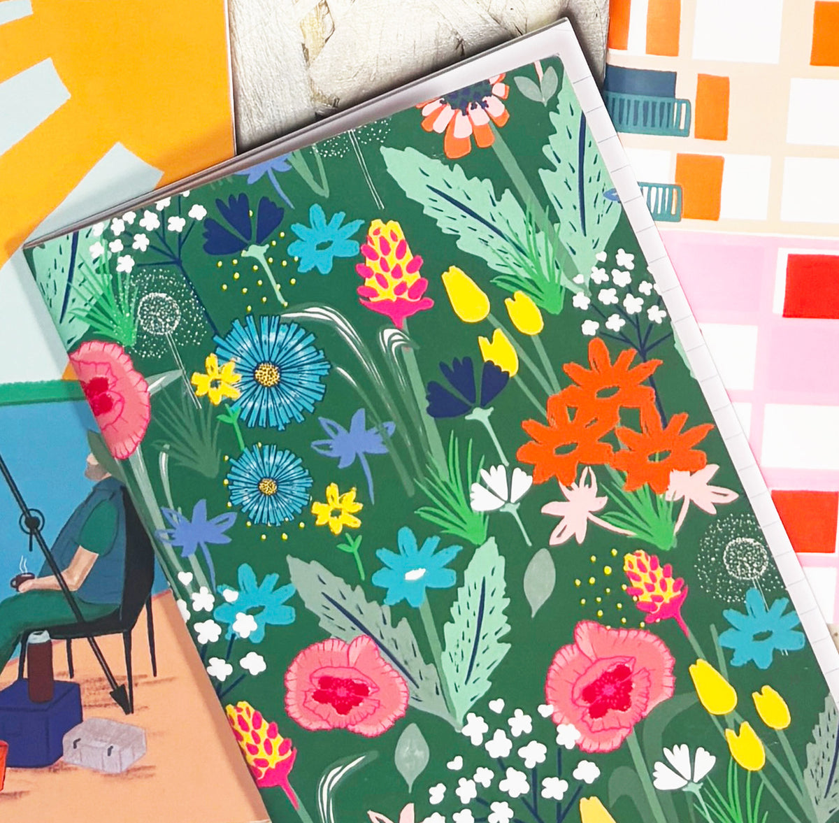 Wildflower Meadow A5 Lined Notebook - Martha and Hepsie