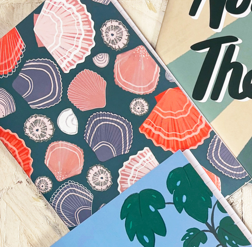Seashell A5 Lined Notebook - Martha and Hepsie