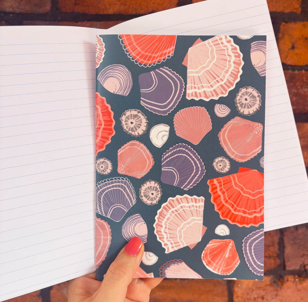 Seashell A5 Lined Notebook - Martha and Hepsie