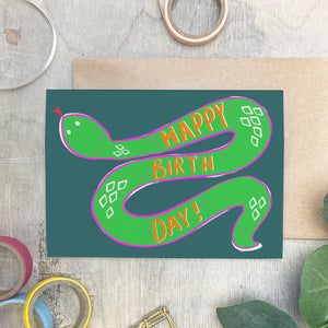 Happy Birthday Snake Card