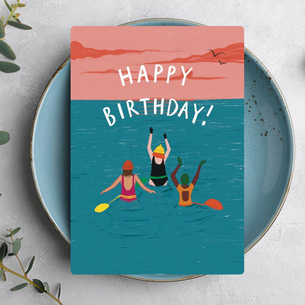 Sea Swim Birthday Card - Martha and Hepsie