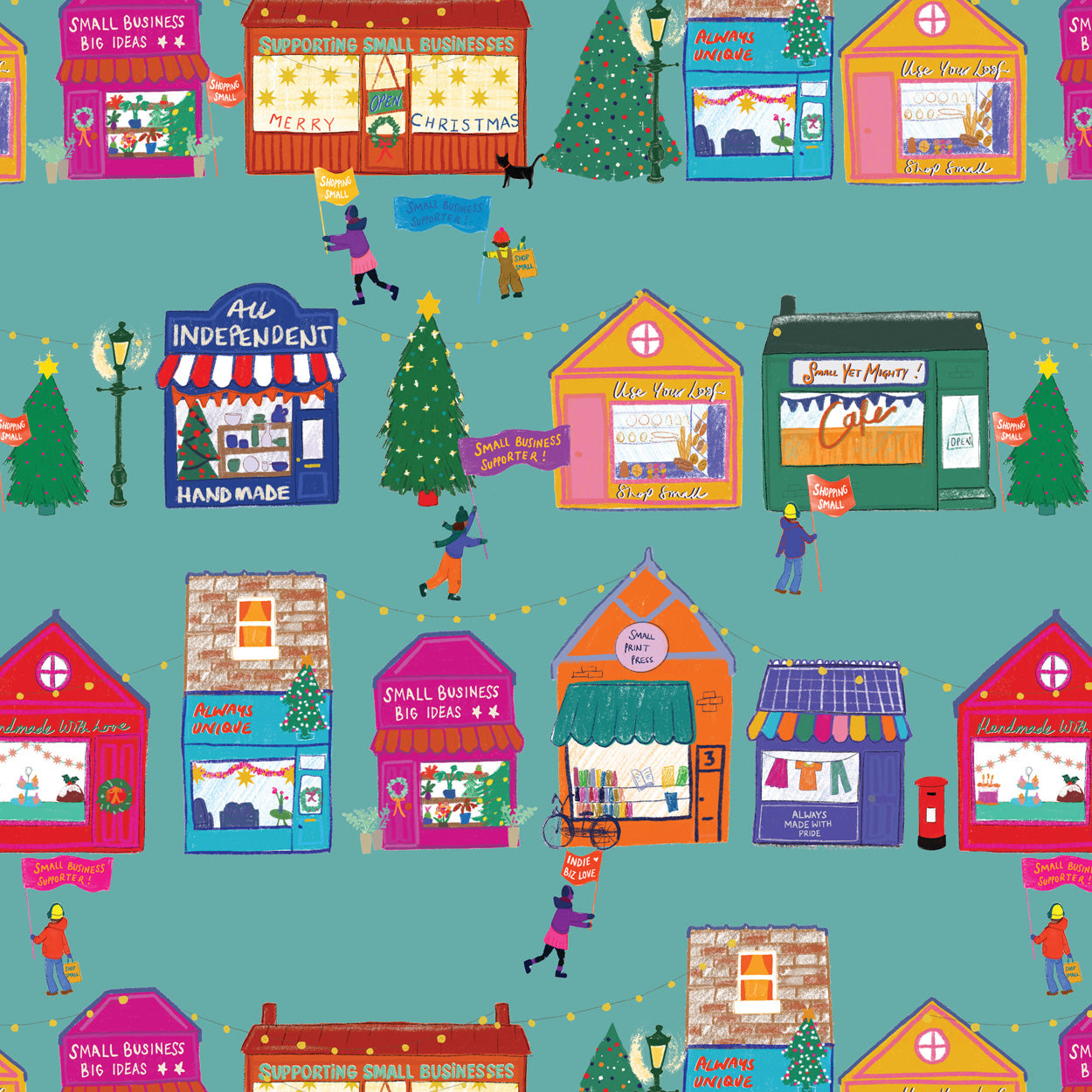 Small Business Christmas Gift Wrap - Martha and Hepsie