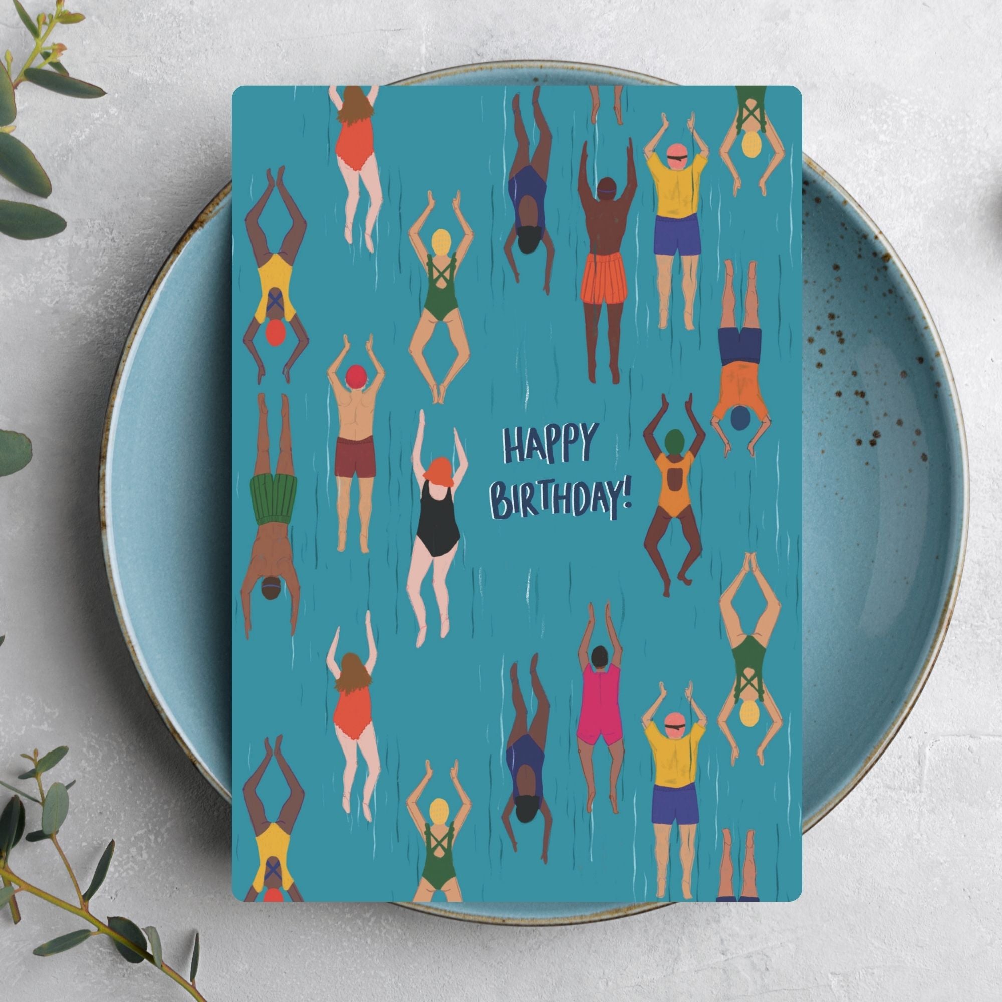 Happy Birthday Swimmer Card
